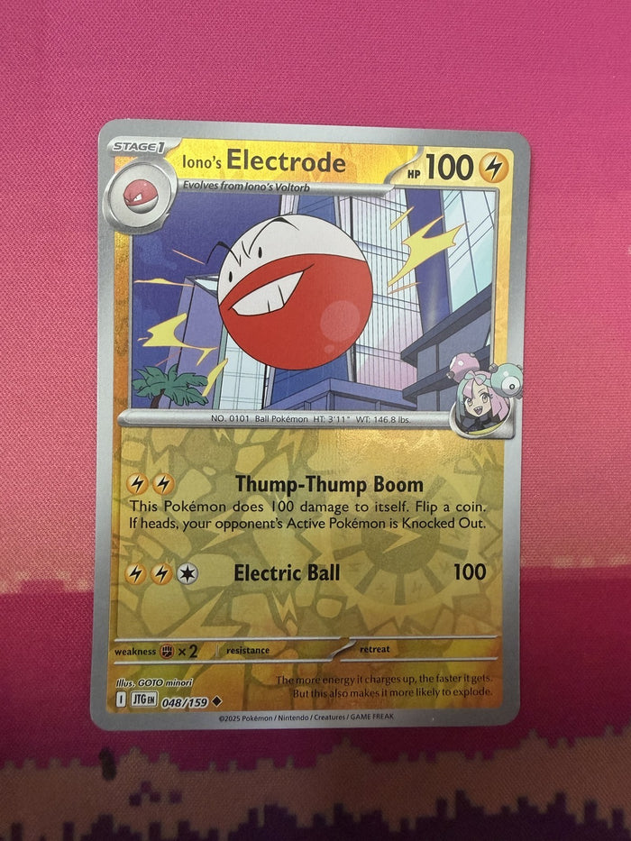 Pokemon Card Iono's Electrode Reverse Holo Journey Together 048/159 Near Mint