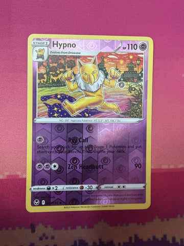 Pokemon Card Hypno Reverse Holo Silver Tempest 084/195 Near Mint