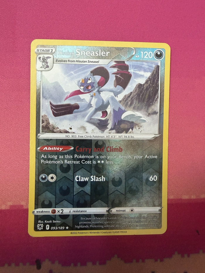 Pokemon Card Hisuian Sneasler Reverse Holo Astral Radiance 093/189 Near Mint