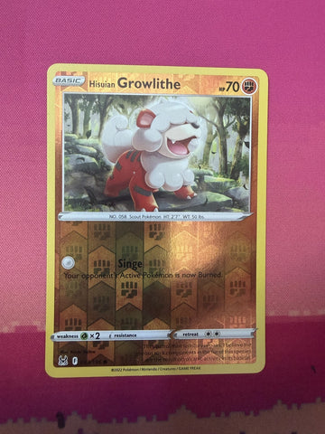Pokemon Card Hisuian Growlithe Reverse Holo Astral Radiance 083/196 Near Mint