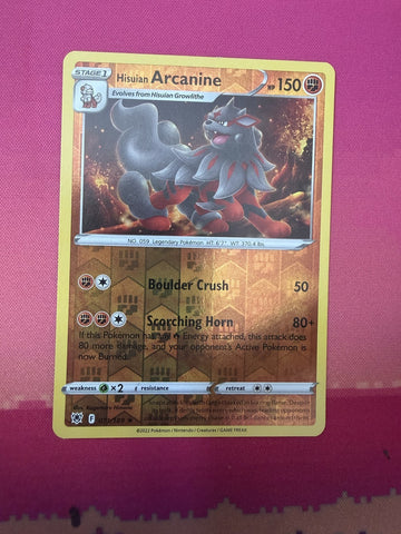 Pokemon Card Hisuian Arcanine Reverse Holo Astral Radiance 071/189 Near Mint
