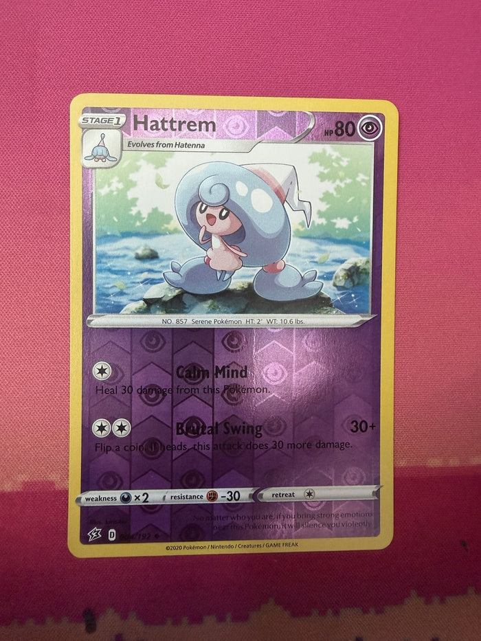 Pokemon Card Hattrem Reverse Holo Darkness Ablaze 084/192 Near Mint