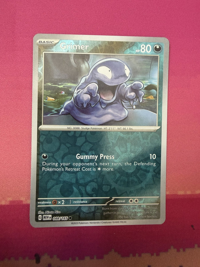Pokemon Card Grimer Reverse Holo Pokemon 151 088/165 Near Mint