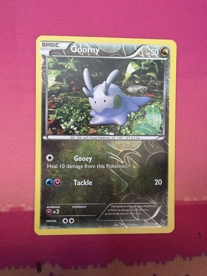 Pokemon Card Goomy Reverse Holo Flashfire 072/106 Near Mint