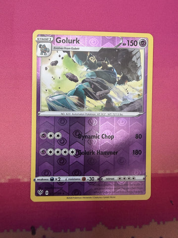 Pokemon Card Golurk Reverse Holo Darkness Ablaze 077/189 Near Mint