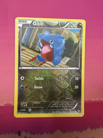Pokemon Card Gible Reverse Holo Dragons Exalted 086/124 Near Mint