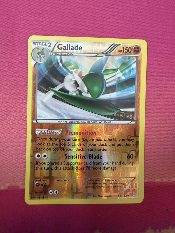 Pokemon Card Gallade Reverse Holo XY BREAKthrough 084/162 Near Mint