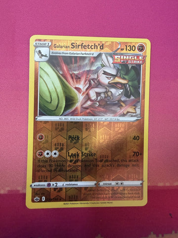 Pokemon Card Galarian Sirfetch'd Reverse Holo Chilling Reign 079/198 Near Mint