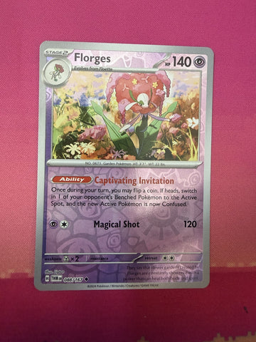 Pokemon Card Florges Reverse Holo Twilight Masquerade 088/167 Near Mint