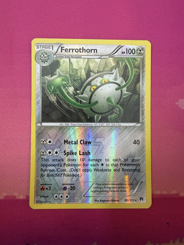 Pokemon Card Ferrothorn Reverse Holo XY BREAKpoint 080/122 Near Mint
