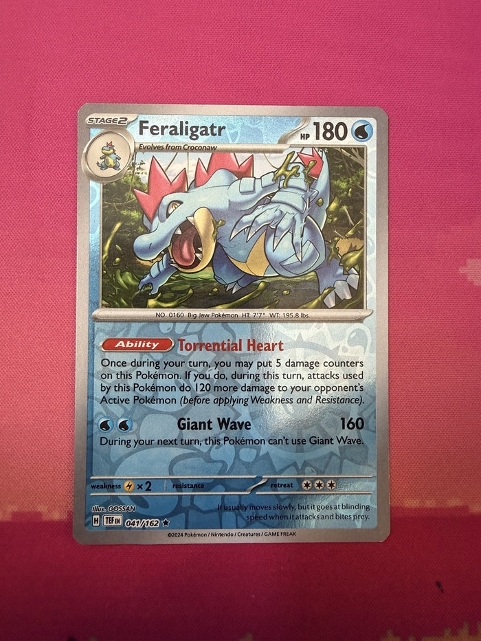 Pokemon Card Feraligatr Reverse Holo Temporal Forces 041/162 Near Mint