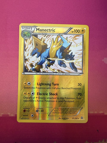 Pokemon Card Manectric Reverse Holo Primal Clash 61/160 Near Mint