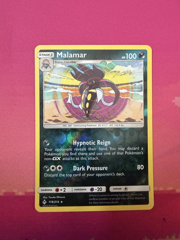 Pokemon Card Malamar Reverse Holo Lost Thunder 119/214 Near Mint