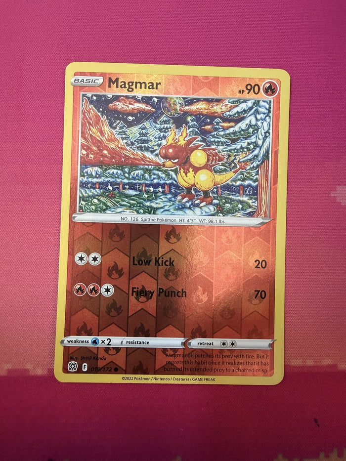 Pokemon Card Magmar Reverse Holo Brilliant Stars 019/172 Near Mint