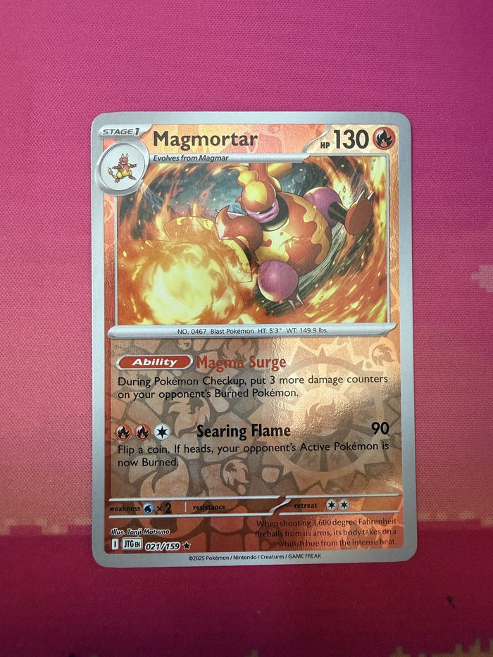 Pokemon Card Magmortar Reverse Holo Journey Together 021/159 Near Mint