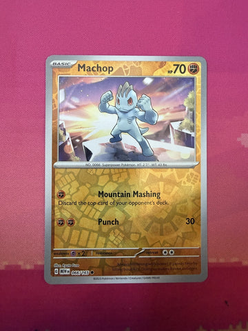 Pokemon Card Machop Reverse Holo Pokemon 151 066/165 Near Mint