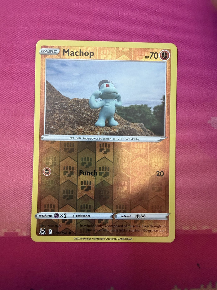 Pokemon Card Machop Reverse Holo Lost Origin 086/196 Near Mint
