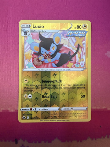 Pokemon Card Luxio Reverse Holo Crown Zenith 041/159 Near Mint