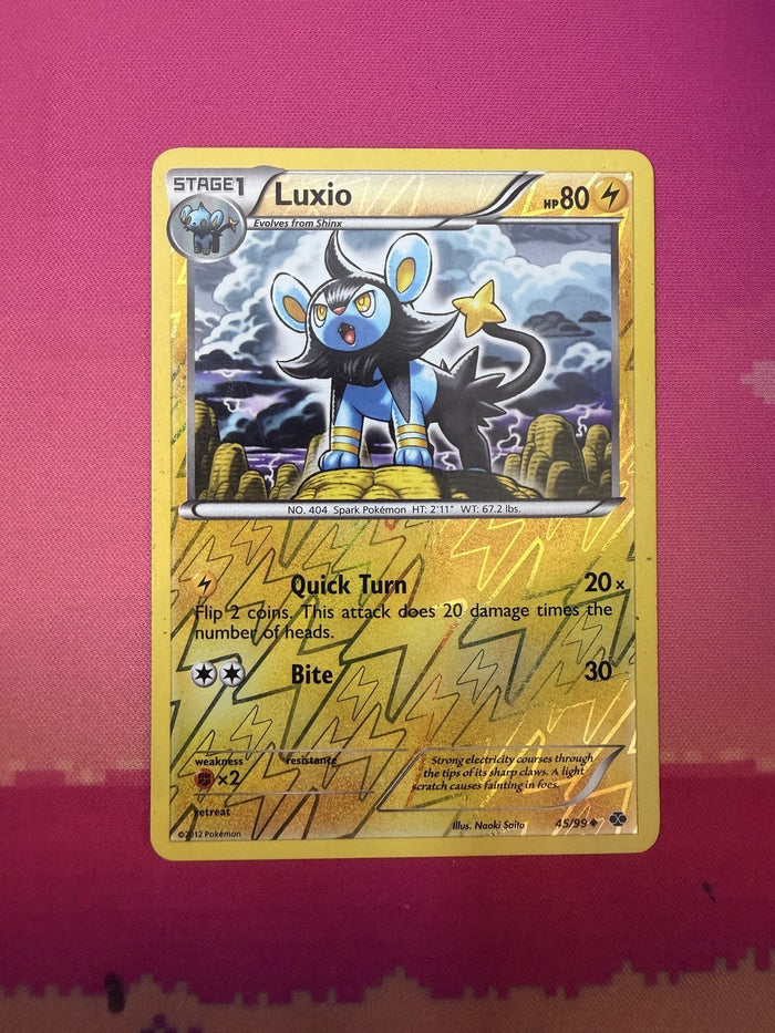 Pokemon Card Luxio Reverse Holo Next Destinies 45/99 Near Mint