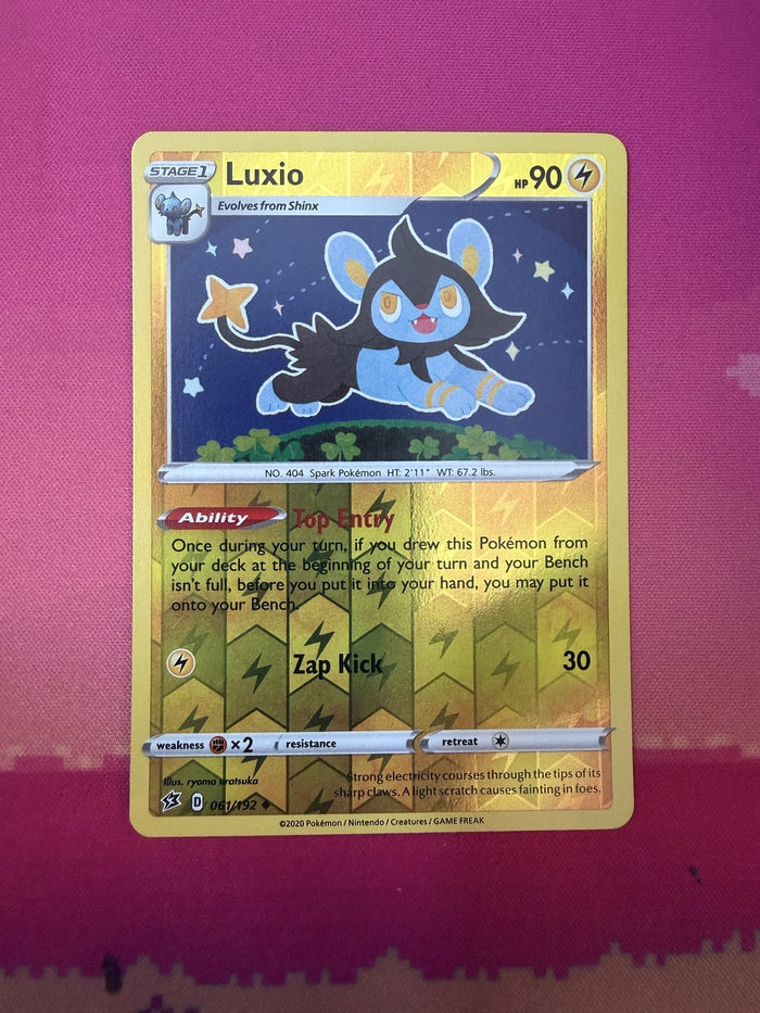 Pokemon Card Luxio Reverse Holo Rebel Clash 061/192 Near Mint