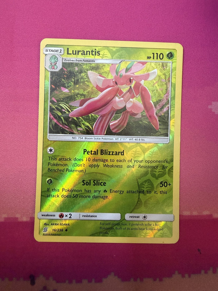 Pokemon Card Lurantis Reverse Holo Unified Minds 16/236 Near Mint