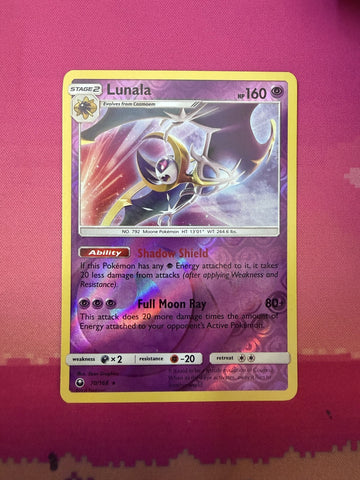 Pokemon Card Lunala Reverse Holo Celestial Storm Rare 70/168 Near Mint