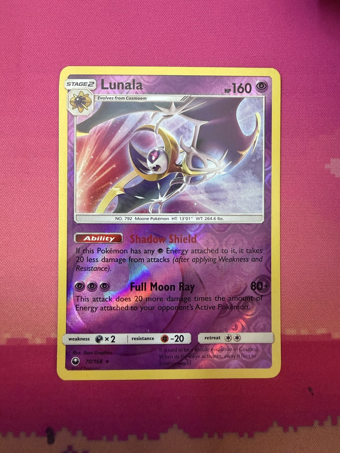 Pokemon Card Lunala Reverse Holo Celestial Storm Rare 70/168 Near Mint