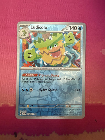 Pokemon Card Ludicolo Reverse Holo Journey Together 037/159 Near Mint