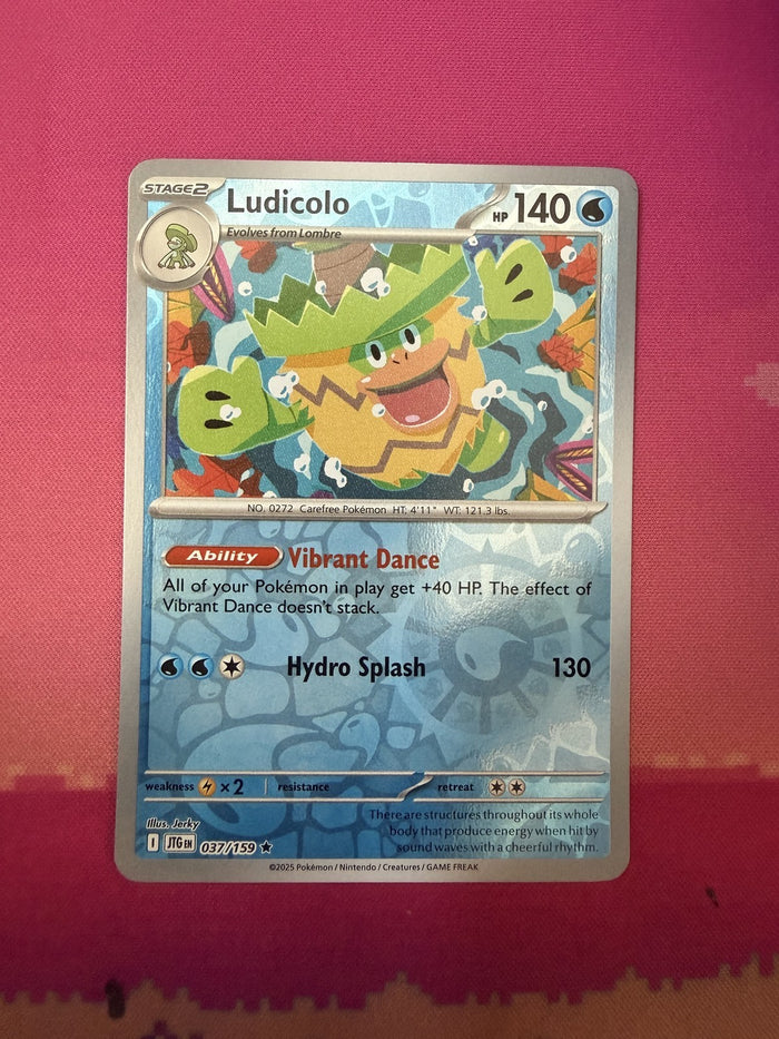 Pokemon Card Ludicolo Reverse Holo Journey Together 037/159 Near Mint
