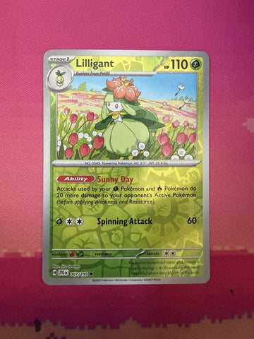 Pokemon Card Lilligant Reverse Holo Journey Together 007/159 Near Mint