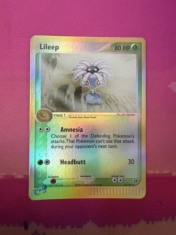 Pokemon Card Lileep Reverse Holo EX Sandstorm 43/100 Near Mint