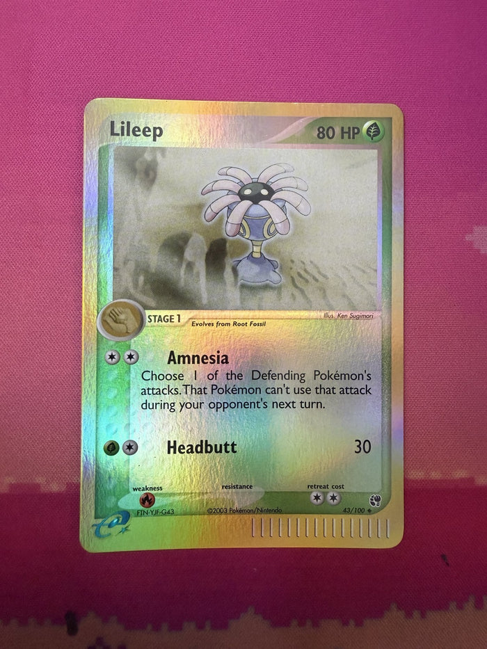 Pokemon Card Lileep Reverse Holo EX Sandstorm 43/100 Near Mint