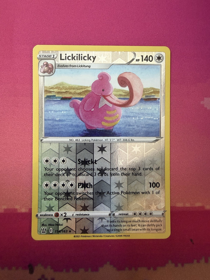 Pokemon Card Lickilicky Reverse Holo Battle Styles 114/163 Near Mint