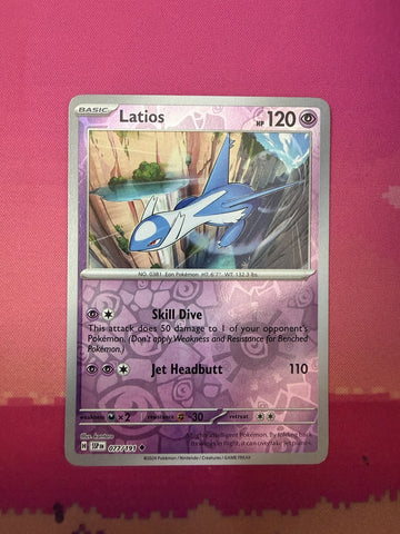 Pokemon Card Latios Reverse Holo Surging Sparks 077/191 Near Mint
