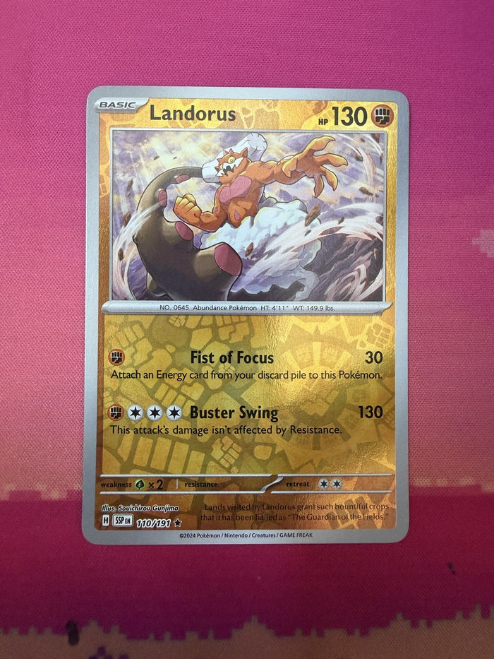 Pokemon Card Landorus Reverse Holo Surging Sparks 110/191 Near Mint