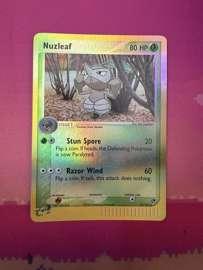 Pokemon Card Nuzleaf Reverse Holo EX Sandstorm 49/100 Near Mint