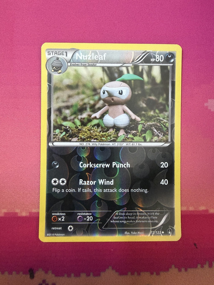 Pokemon Card Nuzleaf Reverse Holo XY BREAKpoint 72/122 Near Mint