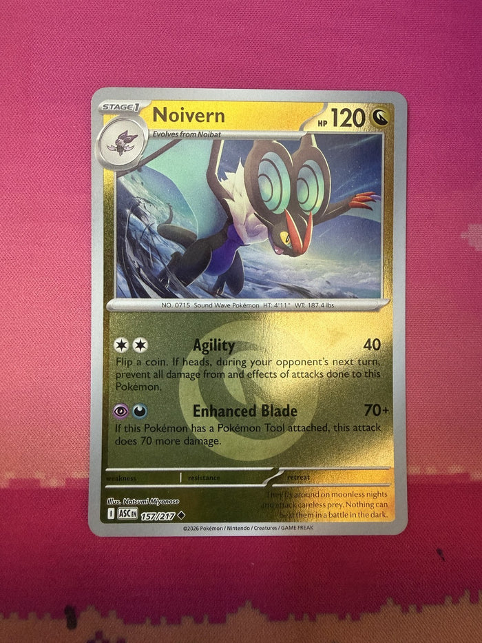 Pokemon Card Noivern Reverse Holo Ascended Heroes 157/217 Near Mint