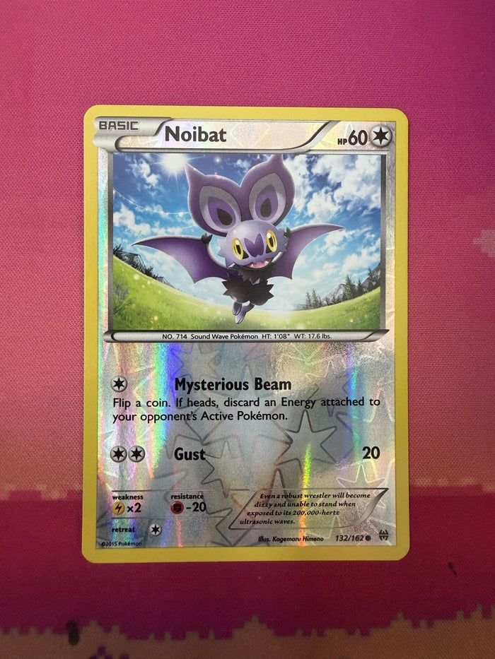 Pokemon Card Noibat Reverse Holo XY BREAKthrough 132/162 Near Mint