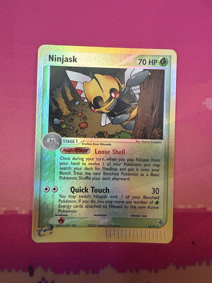 Pokemon Card Ninjask Reverse Holo EX Dragon Rare 18/97 Near Mint