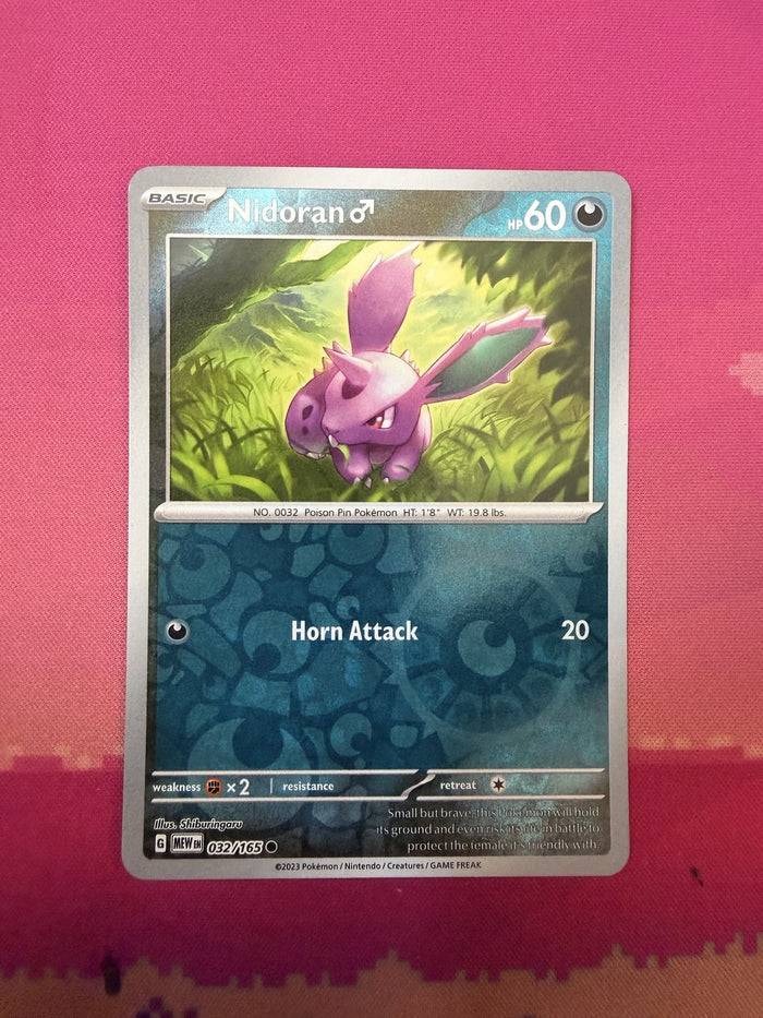 Pokemon Card Nidoran M Reverse Holo Pokemon 151 032/165 Near Mint