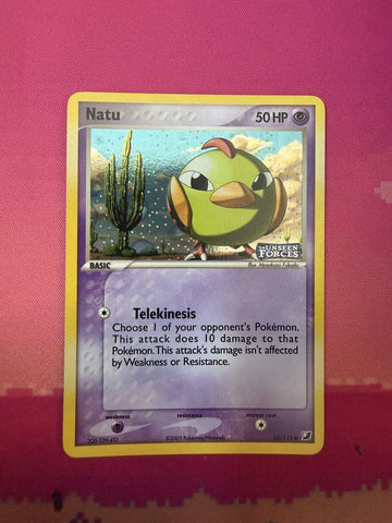 Pokemon Card Natu EX Unseen Forces Reverse Holo 63/115 Near Mint