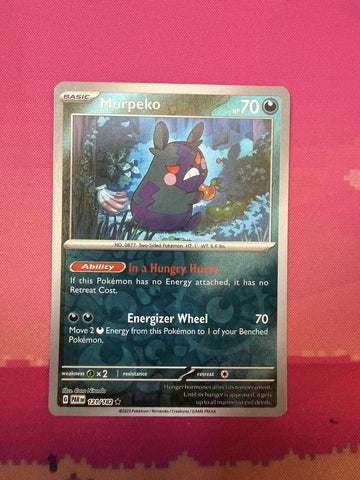 Pokemon Card Morpeko Reverse Holo Paradox Rift 121/182 Near Mint