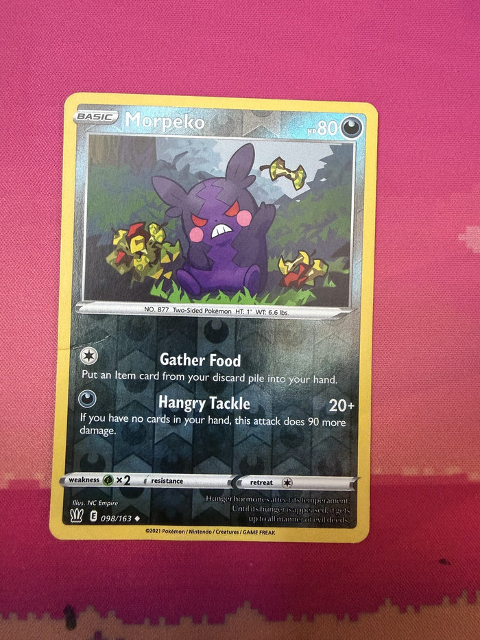 Pokemon Card Morpeko Reverse Holo Battle Styles 098/163 Near Mint