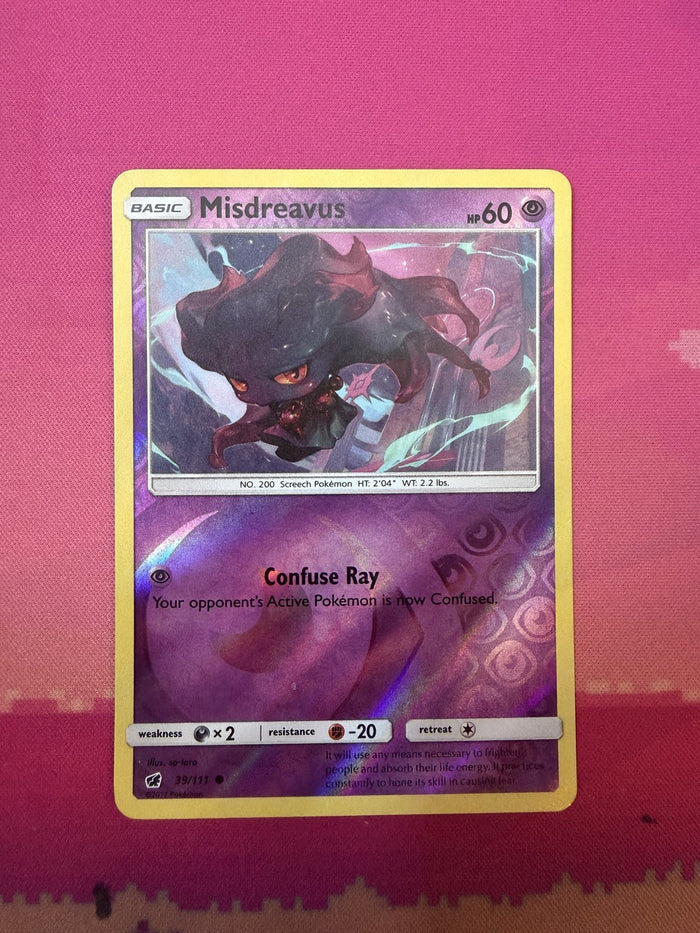 Pokemon Card Misdreavus Reverse Holo Crimson Invasion 39/111 Near Mint