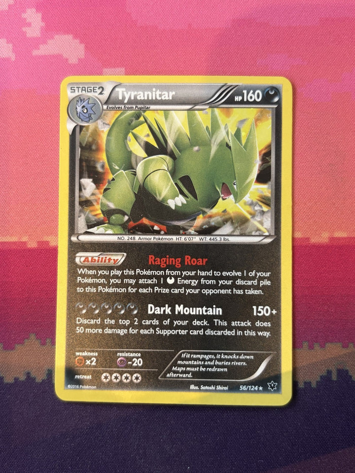 Pokemon Card Tyranitar Fates Collide Holo Rare 56/124 Near Mint