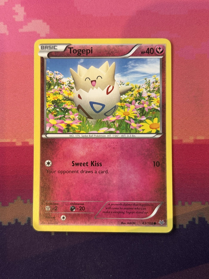 Pokemon Card Togepi Roaring Skies Common 43/108 Near Mint