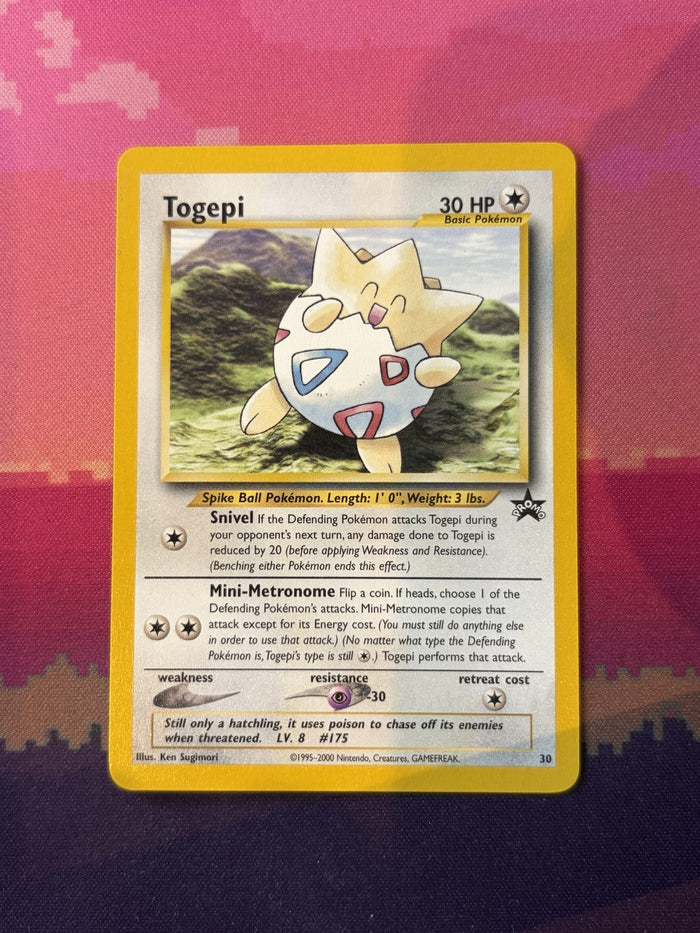 Pokemon Card Togepi Wizards Black Star Promo 30 Near Mint