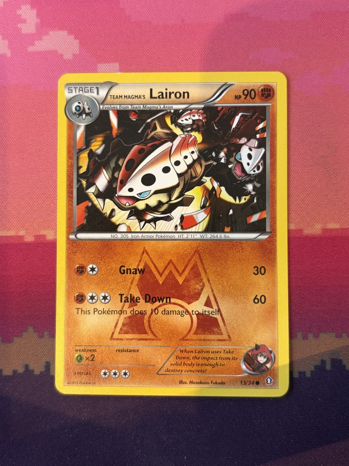 Pokemon Card Team Magma's Lairon Double Crisis Common 13/34 Near Mint