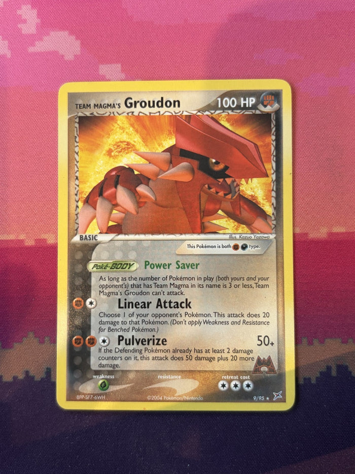Pokemon Card Team Magma's Groudon Team Magma vs Team Aqua Rare 9/95 NM